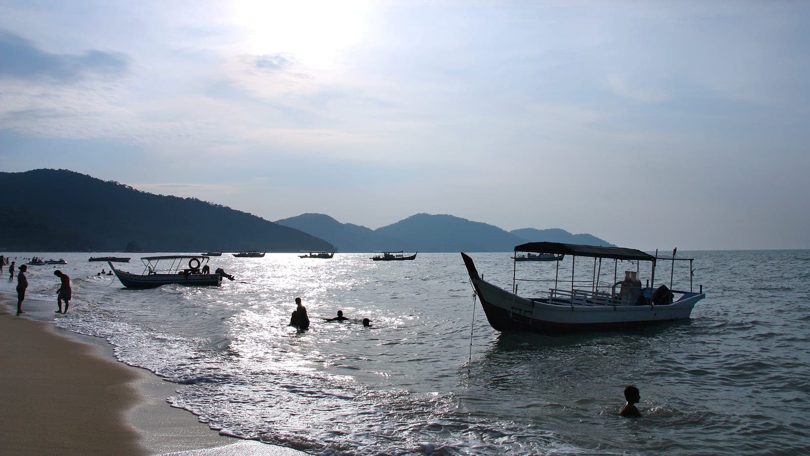 Calm waters along the beach