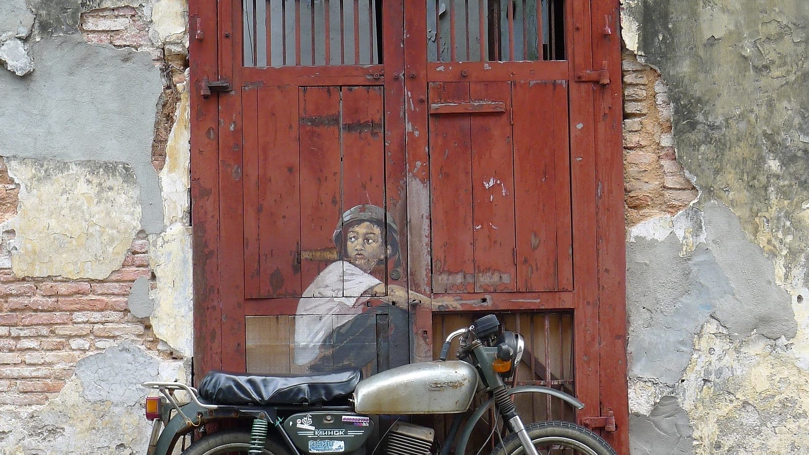 'Boy on a Bike', another of the George Town murals