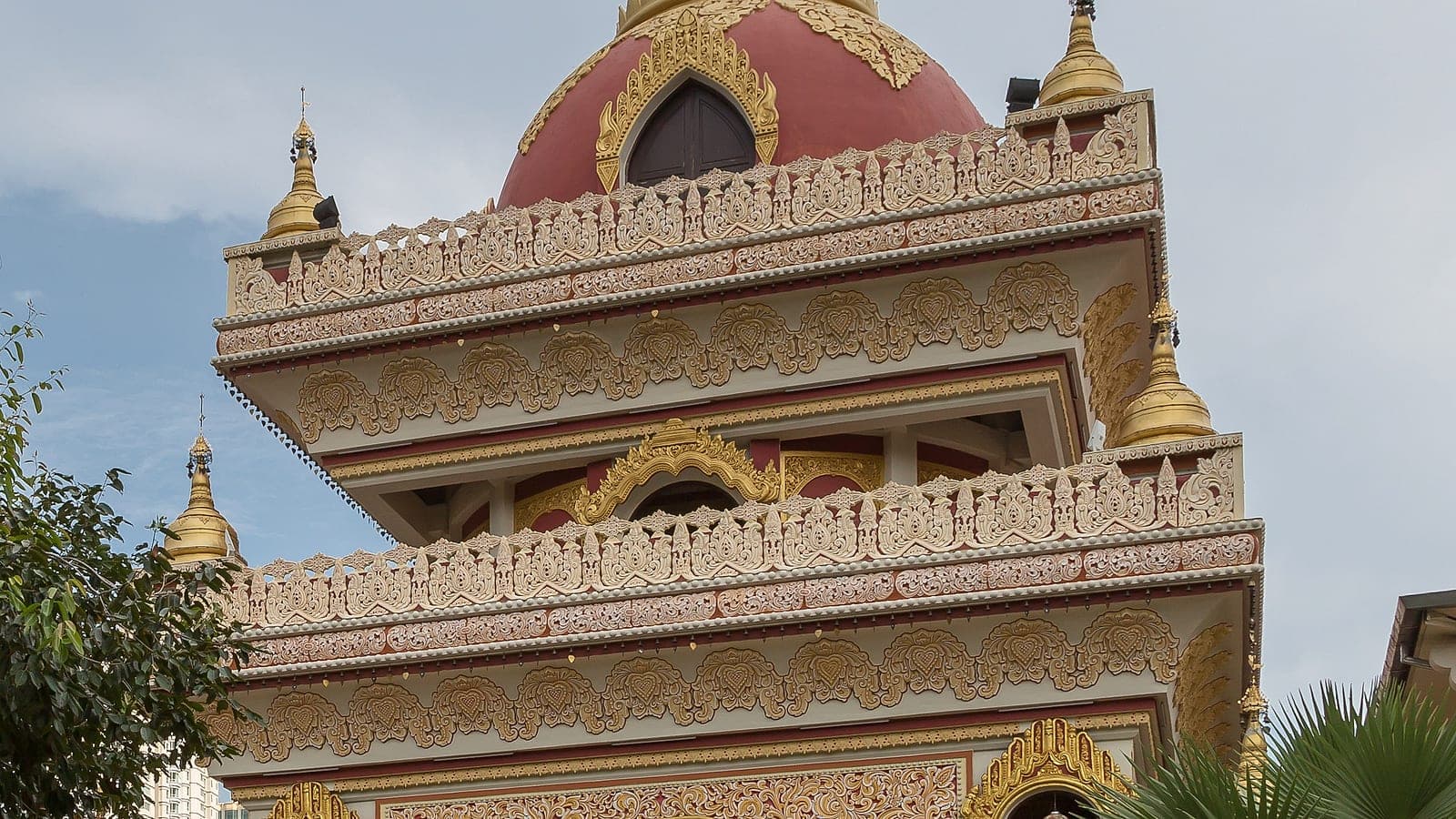 Gilded pagoda and temple architecture