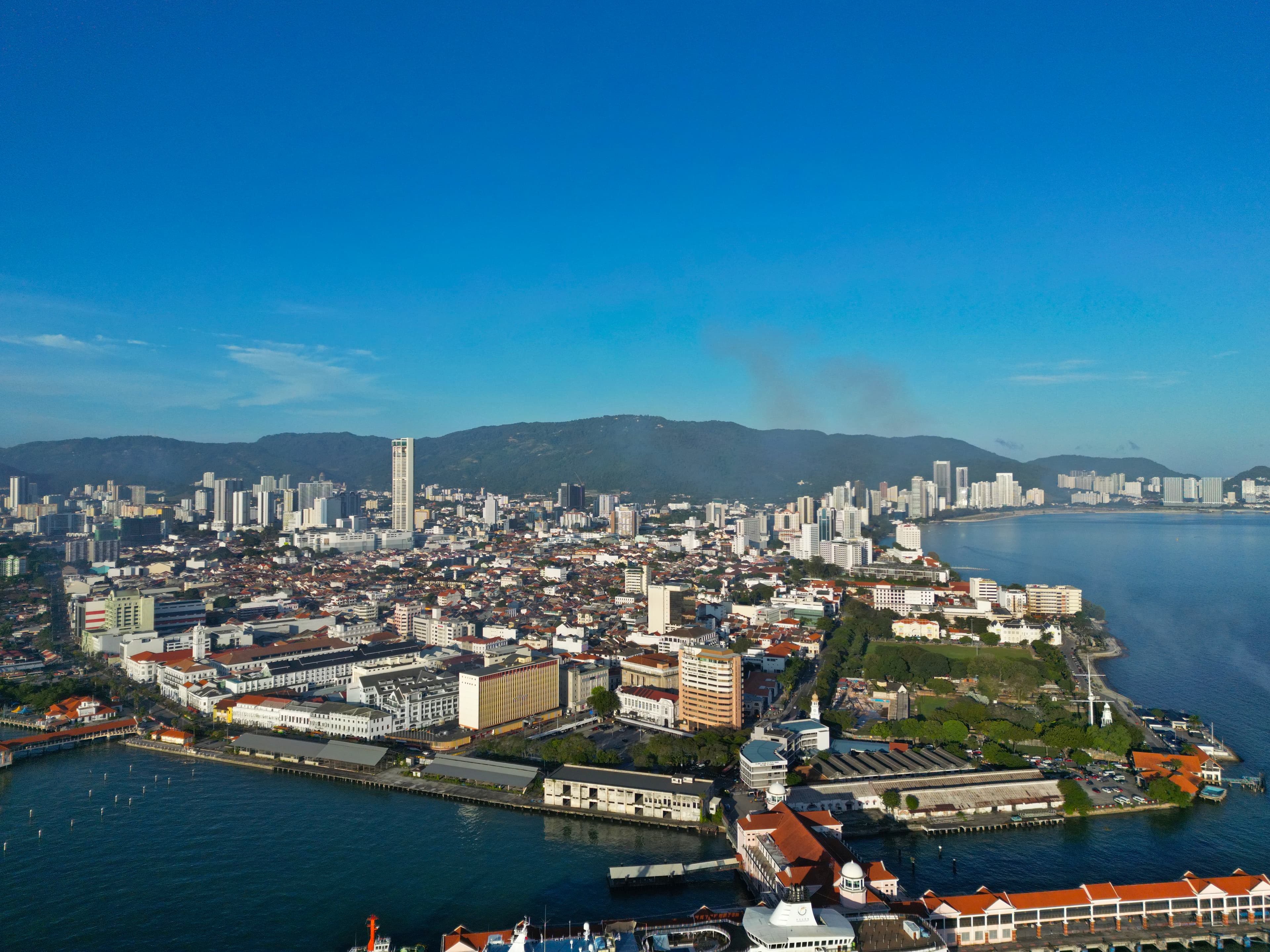 Penang George Town aerial view